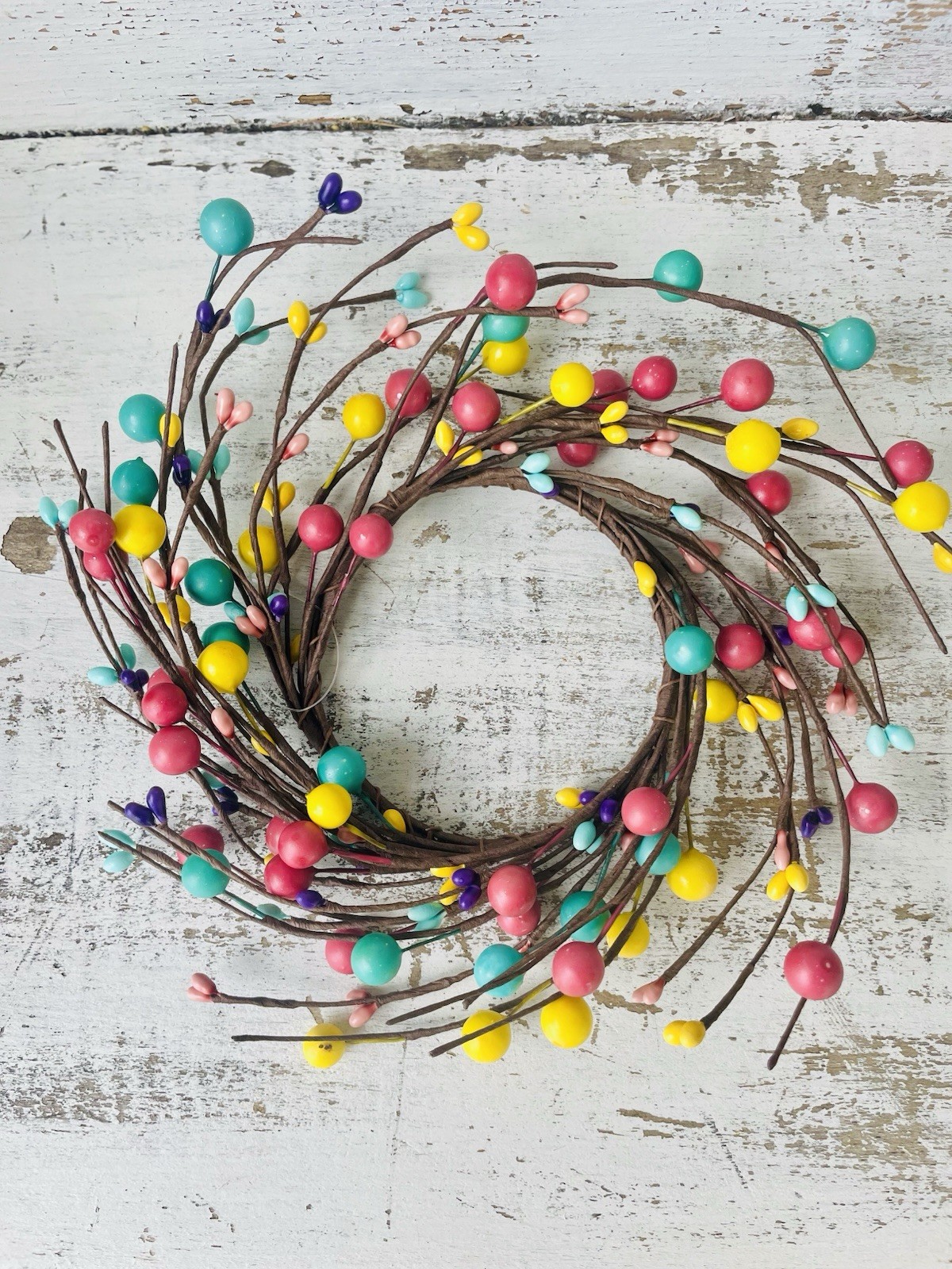 Country Candy Shop Mini Wreath Ring Easter Decor 3 1/2”