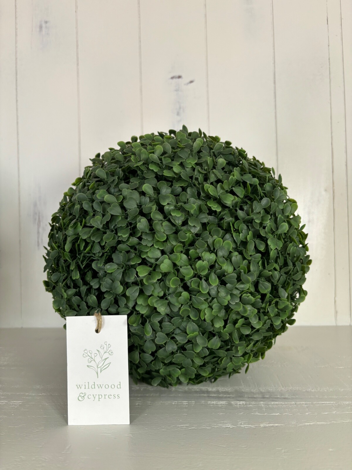 Wildwood & Cypress Artificial Boxwood Topiary Ball, The Kay, 17 in, UV Rated