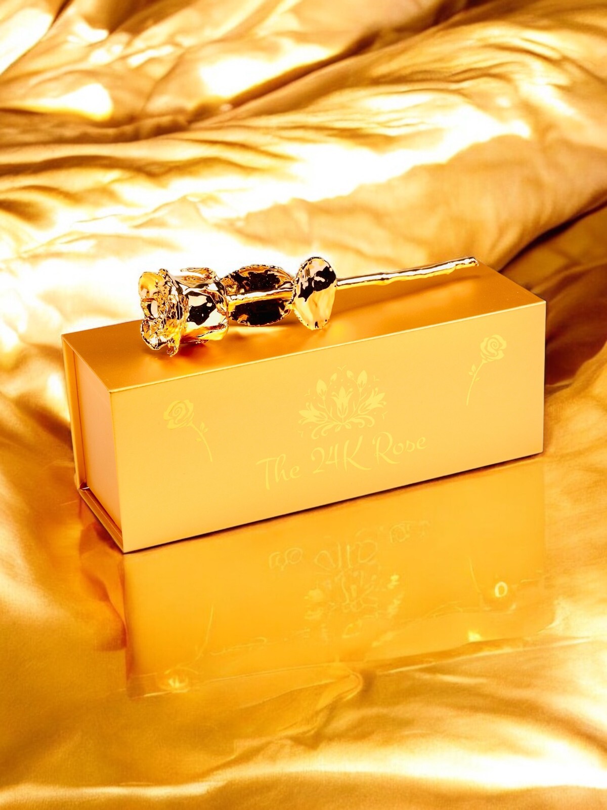 100% Natural Rose Dipped In 24K Gold, 11.5″, Wedding, Anniversary, Proposal,