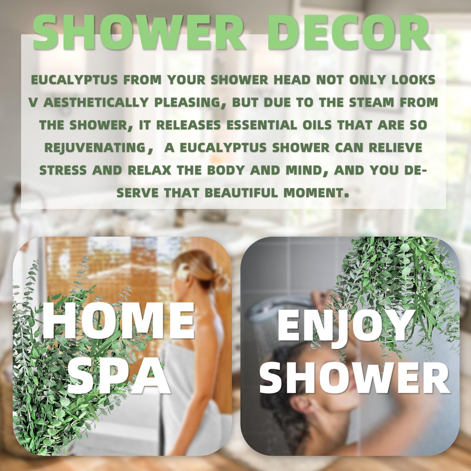 3kinds Natural Eucalyptus Stems 12PCS – 17inch Eucalyptus Set for Shower Bund…