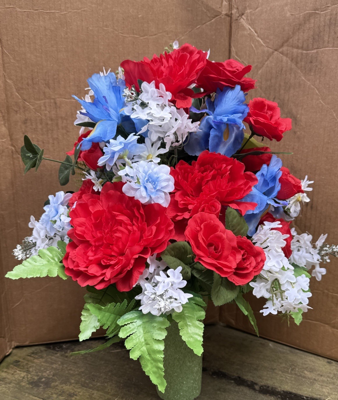 Cemetery Flowers Spring Sympathy Grave Artificial Arrangement For Loved One