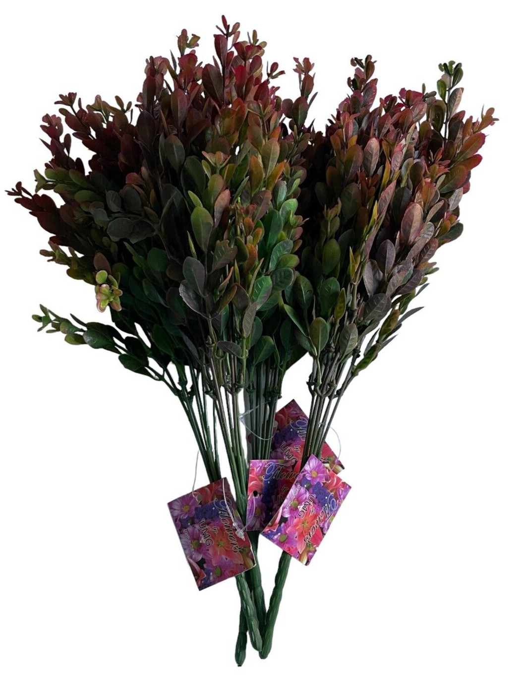4x Faux Green & Red Plants – Versatile – Four Pieces – UMG