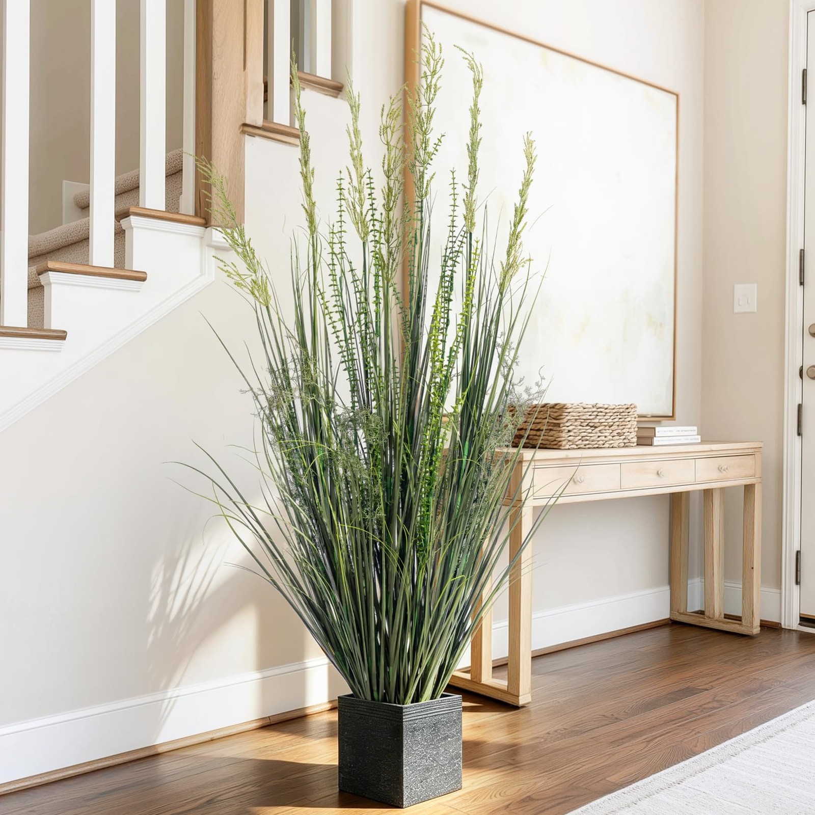 Faux Plastic plantas Synthetic Pampas Grass Artificial Cattail Reed Grass Ind…