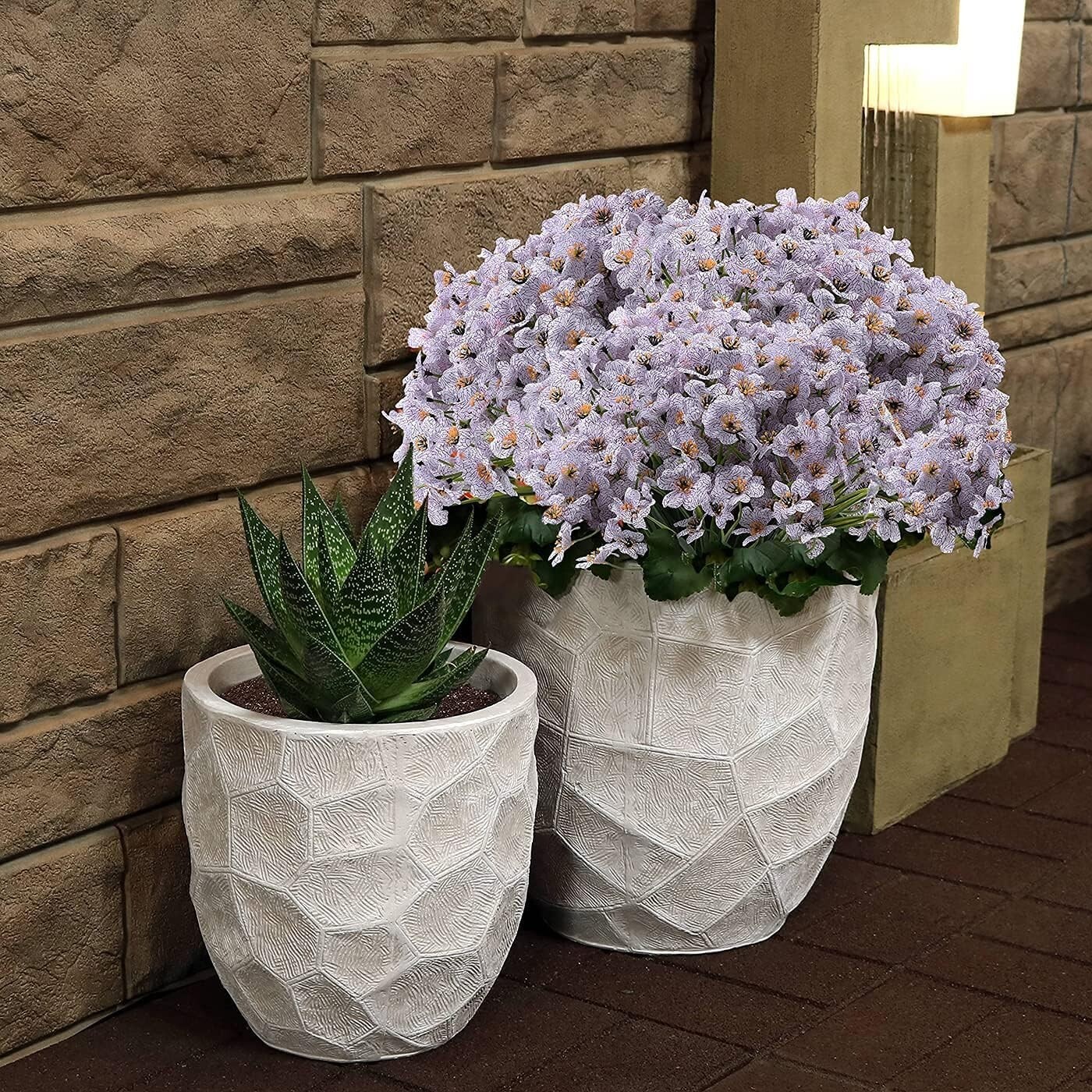Realistic Faux Silk Flowers – 20 Bundles for -Round Indoor & Outdoor Delight