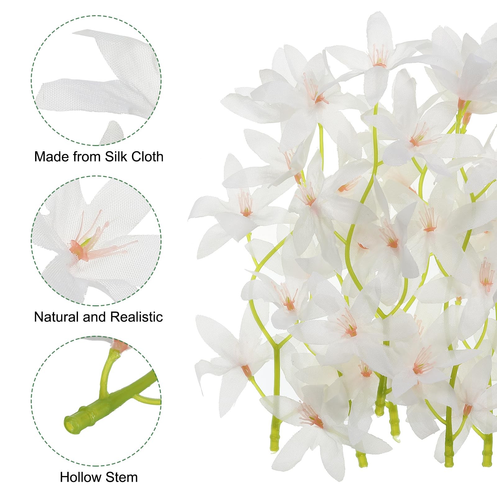 7 Inch Artificial Orchid Flower, 12 Pcs Floating Candles Simulation Flower Cy…