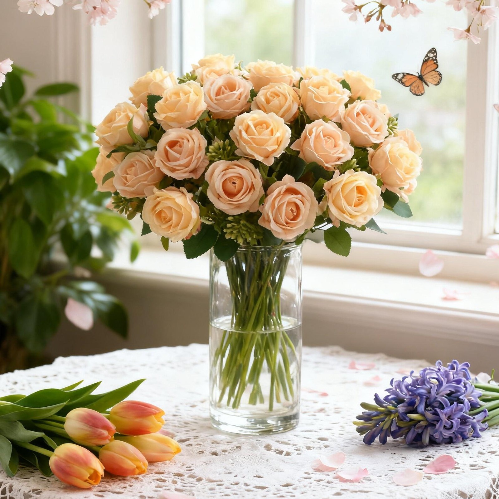 10 Head Silk Rose Artificial Flowers Bouquet Wedding Party Home Vase DIY Decor