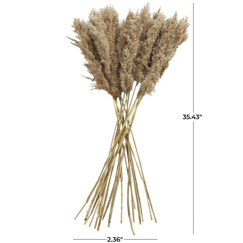 Dried Pampas Grass Bouquet 35 Inch Long Stems Natural Foliage Indoor Decor New