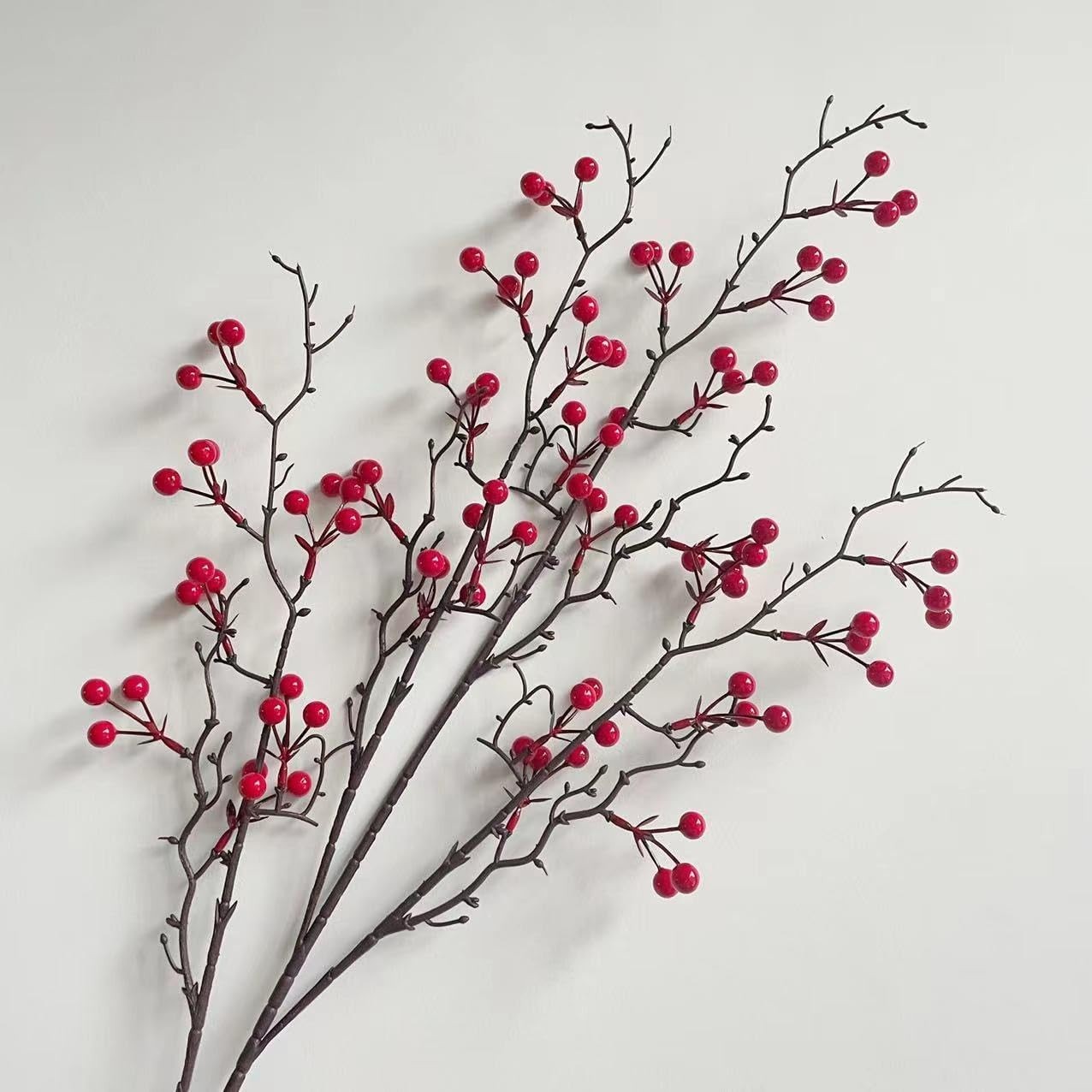 Versatile 27.5 Inch Red Berry Stem Ideal for 2026 Lunar New Celebrations