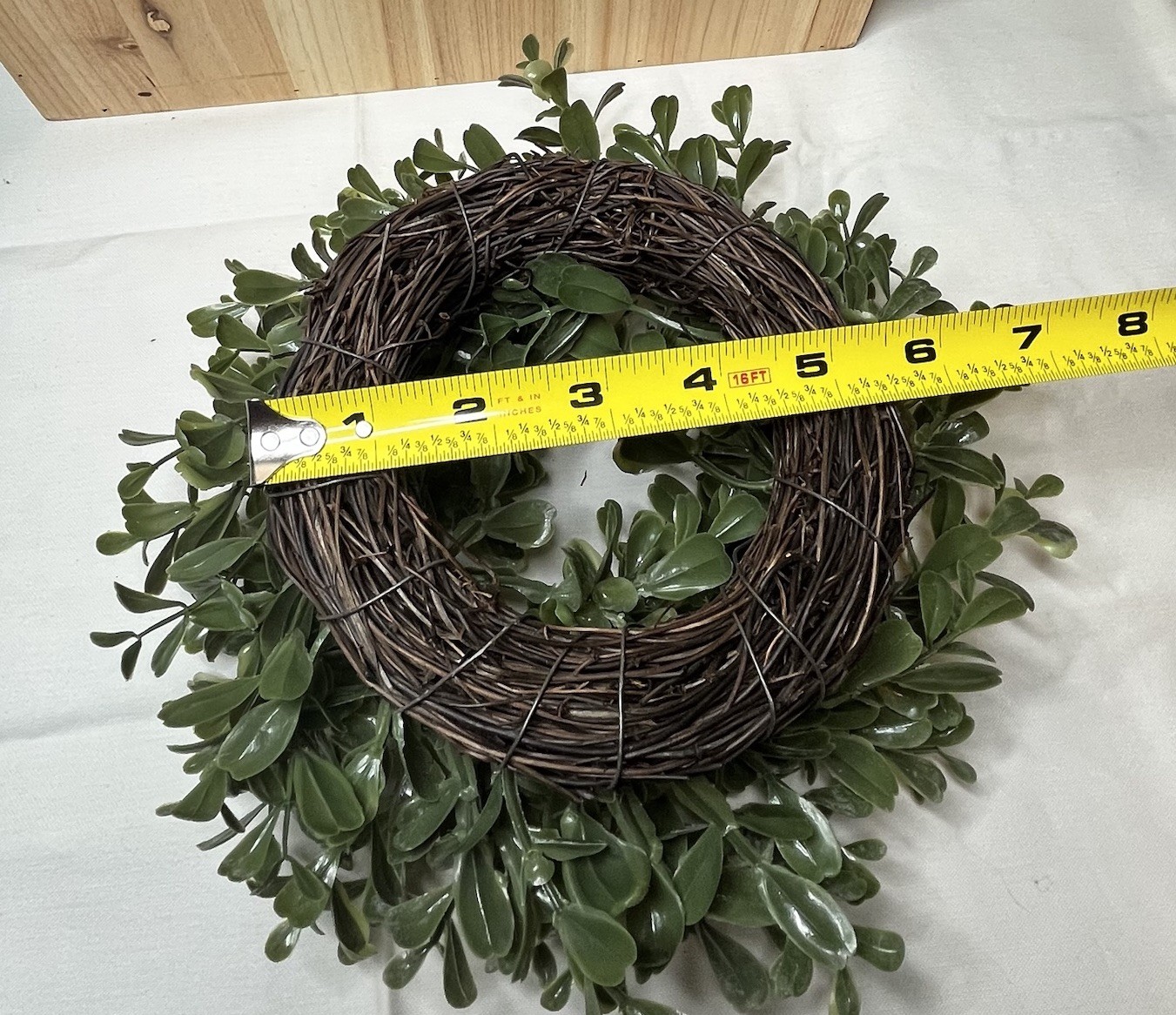 Set of 4 Faux Boxwood Candle Rings 10″ Greenery Mini Wreaths Farmhouse Decor