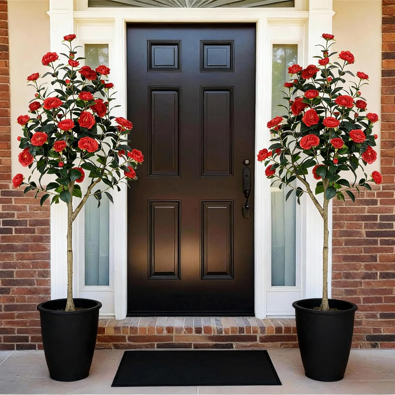 5FT Realistic Silk Camellia Tree – Indoor/Outdoor Decor, Zero Maintenance