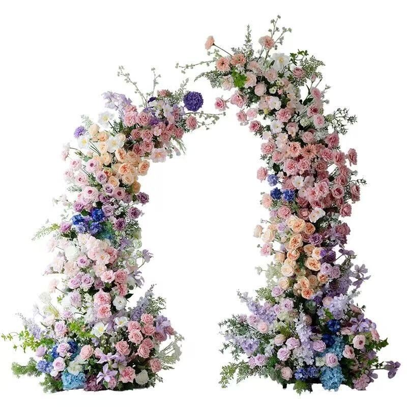 Asymmetrical Silk Flower Arch 2-Piece Set 180/210cm Decor