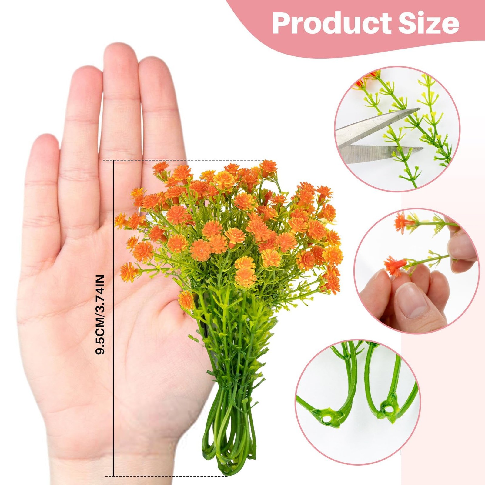 Baby Breath Flowers Artificial Bulk – 100PCS Mini Flowers for Decoration Scra…