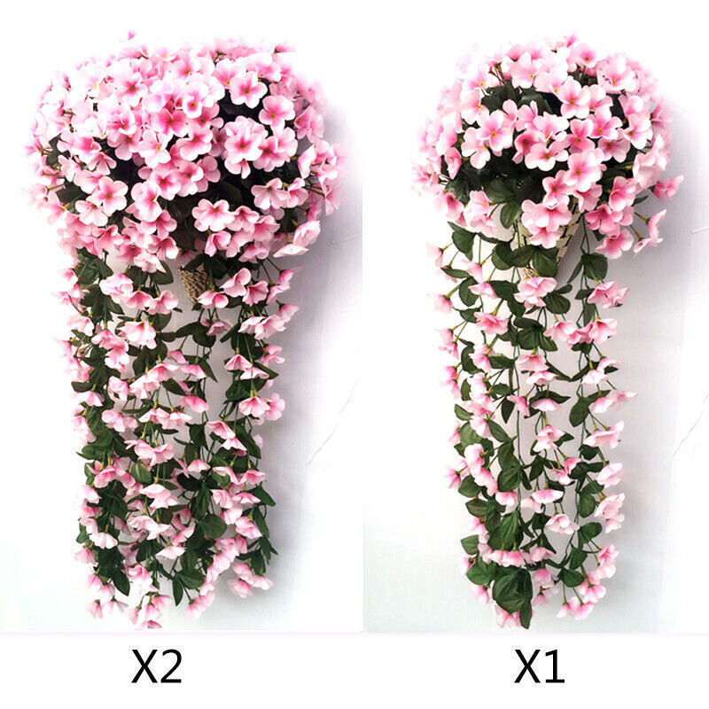 Artificial Fake Hanging Flowers Vine Plant Home Garden Decor Indoor Outdoor