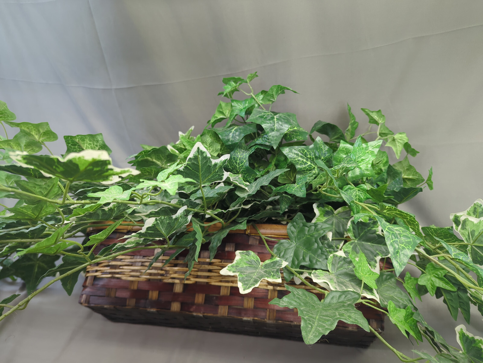 Fake Ivy Shelf Filler Basket Decor