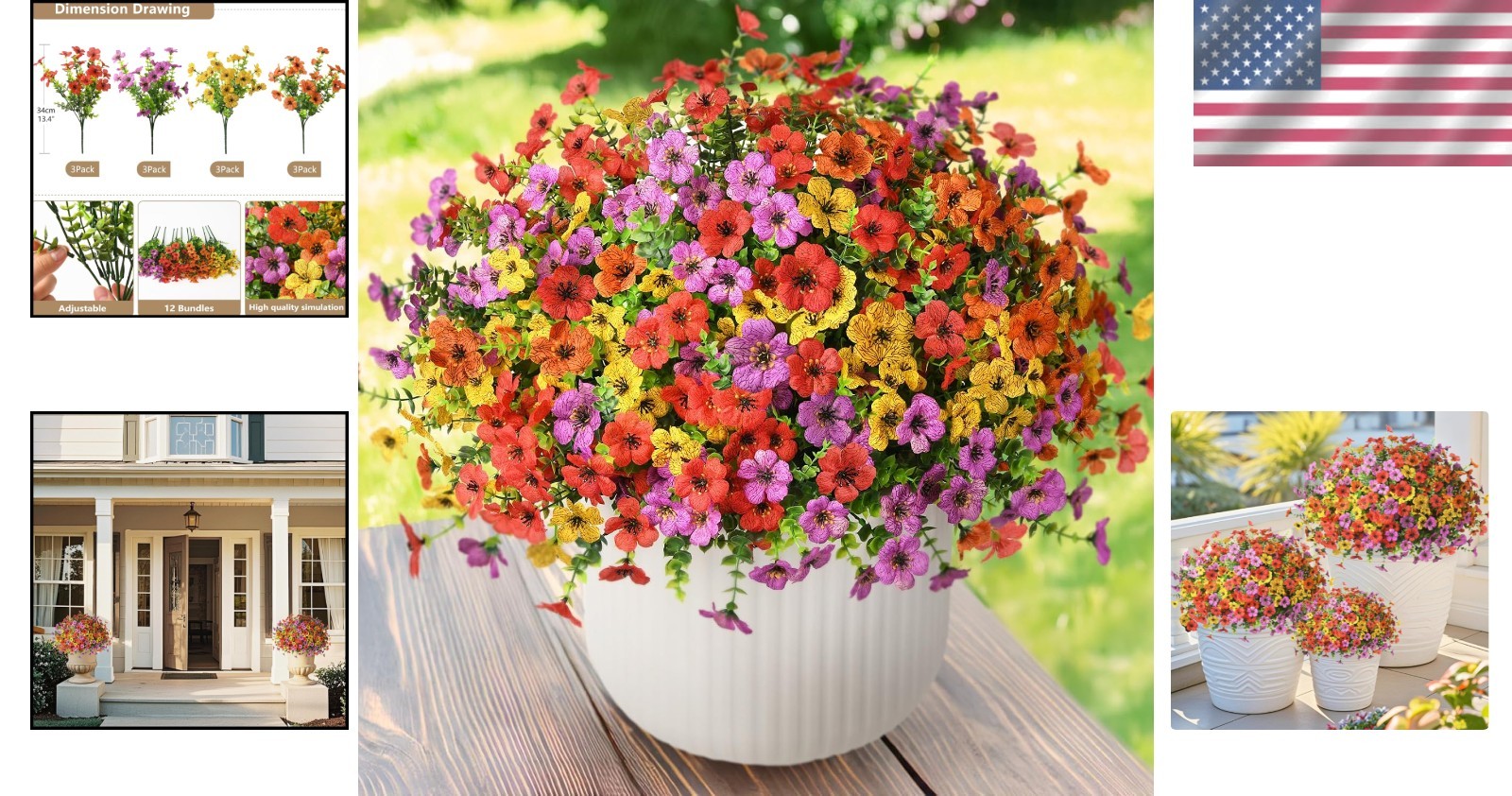 Realistic Faux Daisy Bundles – 12 Pack for Indoor and Outdoor Spring Decoration