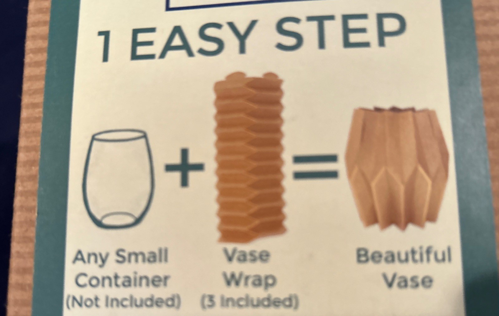 NIB LUCY GRYMES Paper Vase Wraps GOLD Pack of 3 Home Decor FREE SHIP!