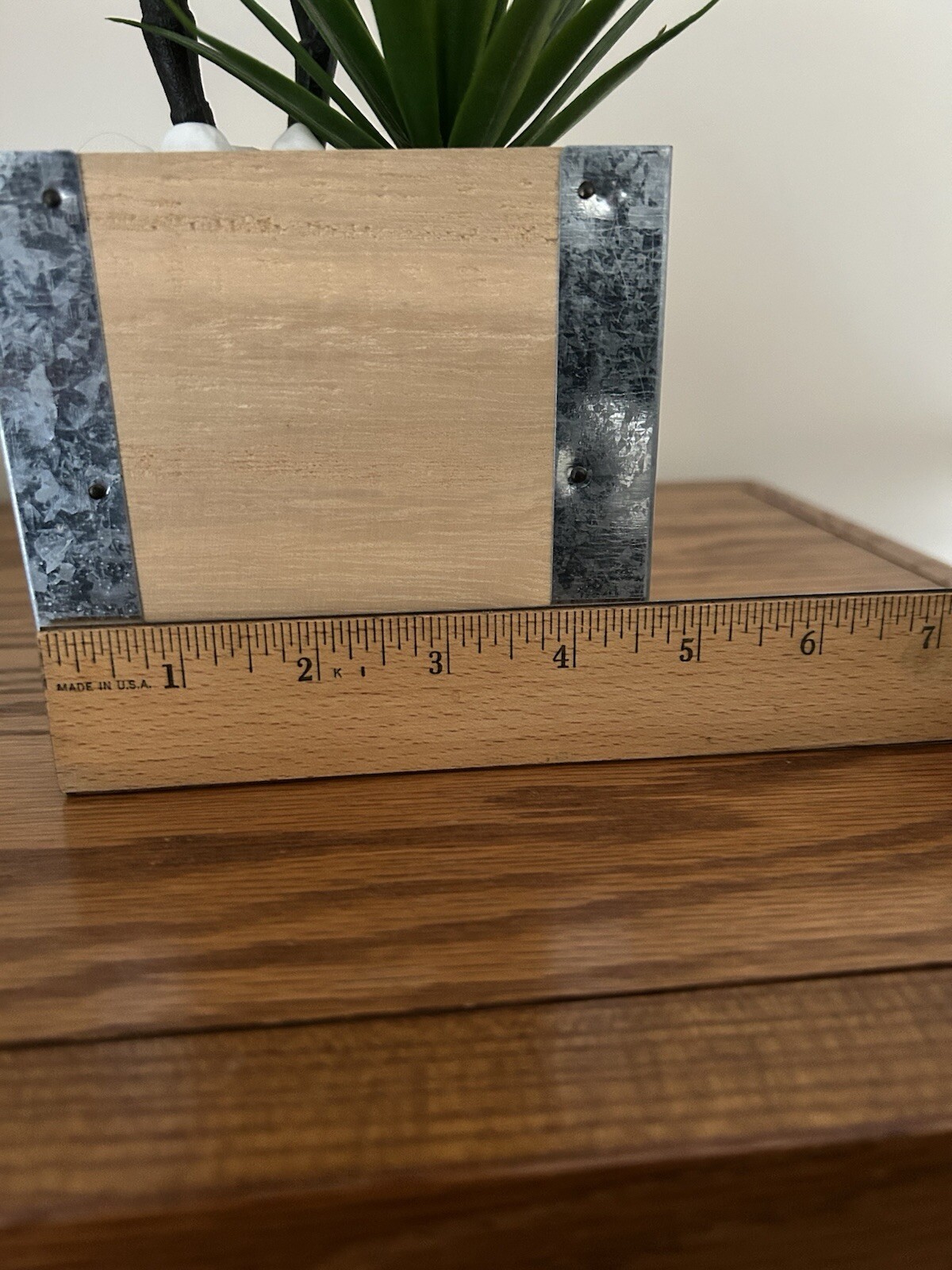 Artificial Small Green Tree Plant In Wooden Box Planter