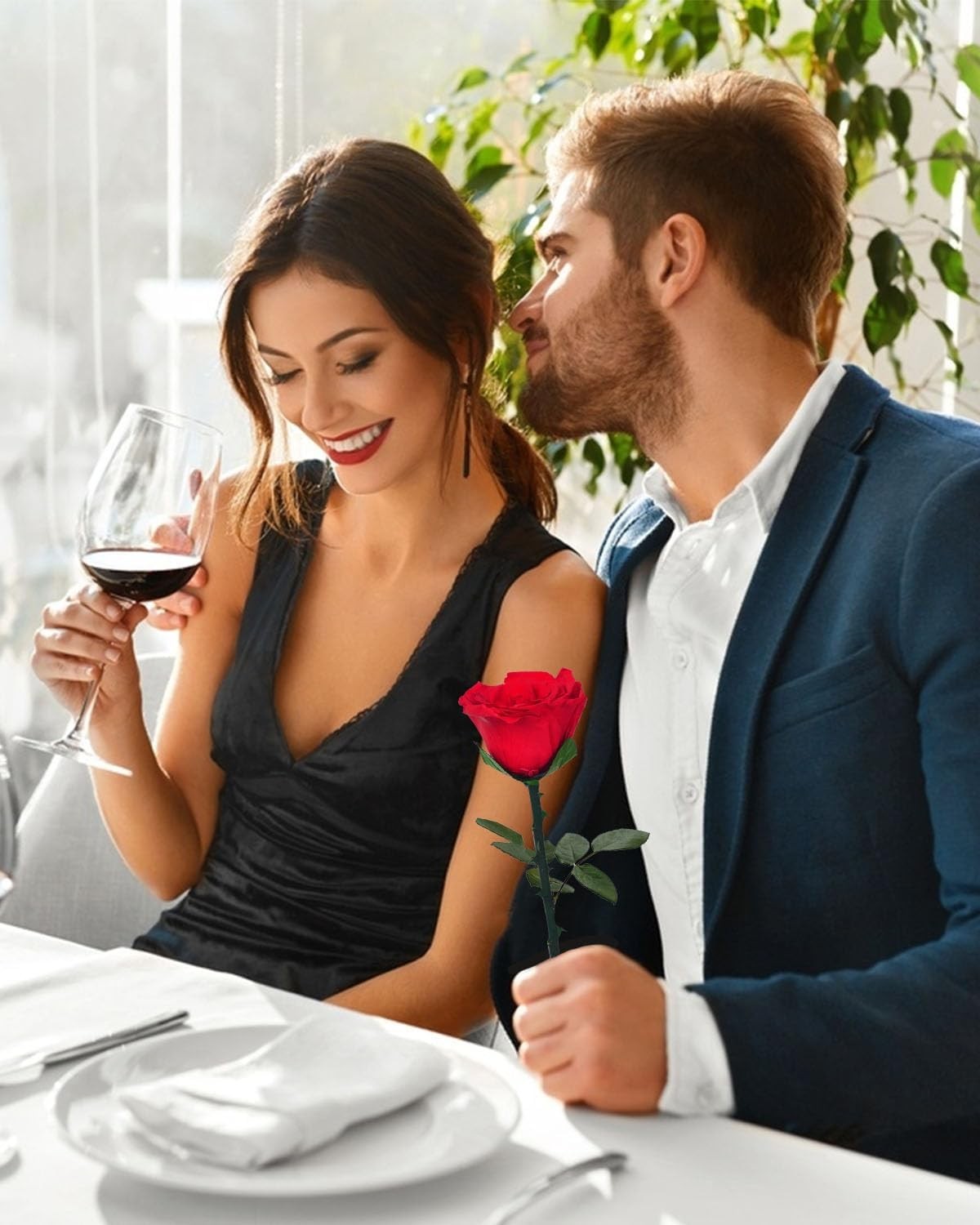 Preserved Red Rose Gift for Women Mom Wife Grandma Birthday Anniversary