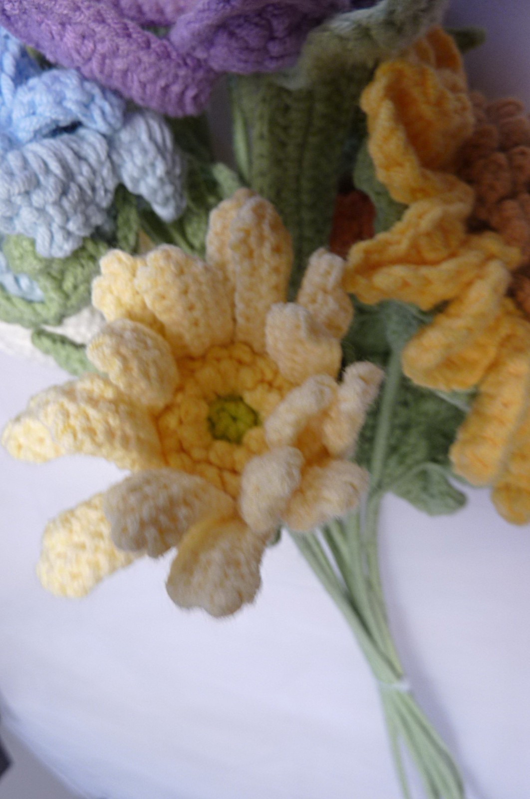 Bouquet “Mixed Flowers” – Handmade Cotton and Cotton-Blend Crochet Flowers