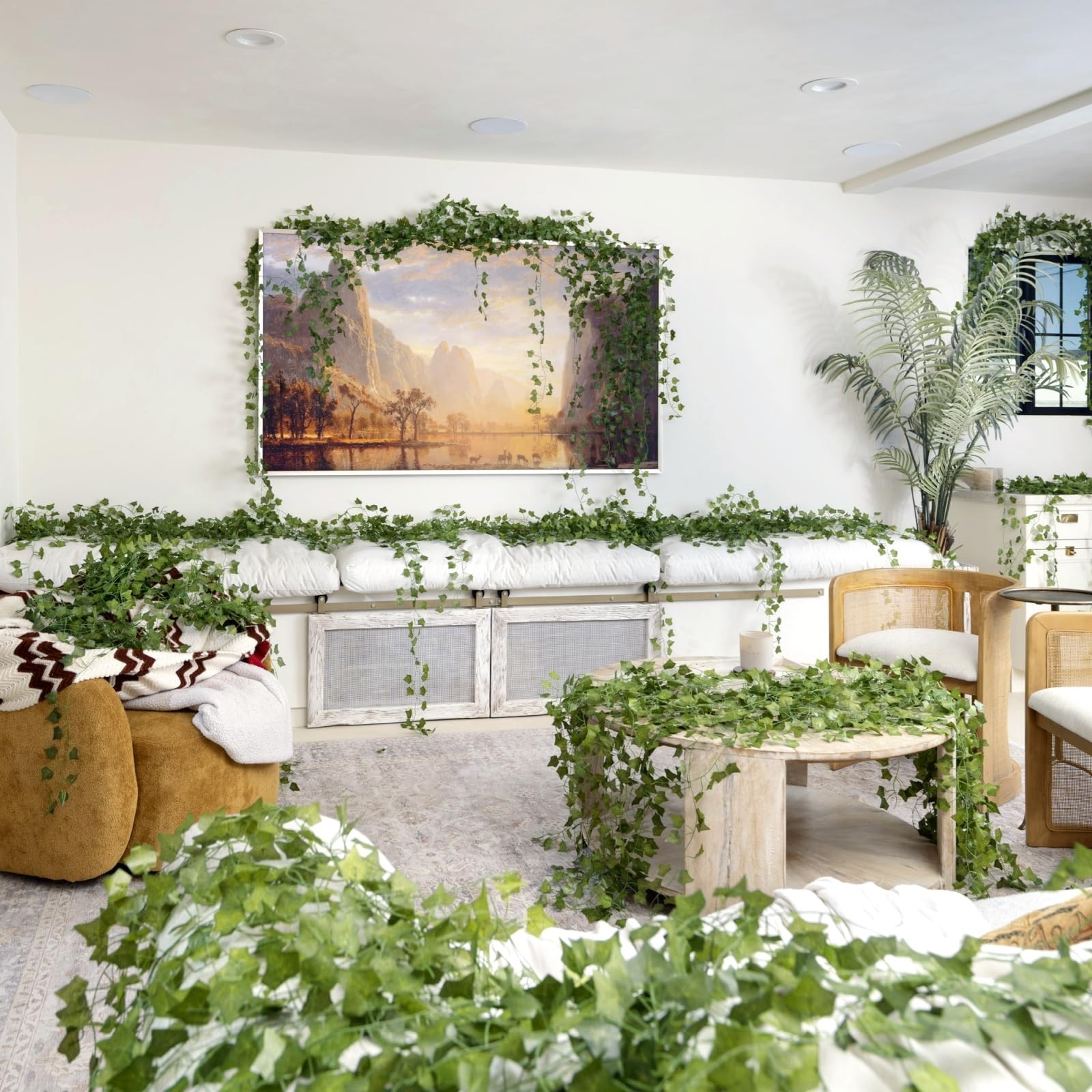 24 Pack 168Ft Artificial Ivy Vines – Greenery Garland for Wedding, Party, Room D