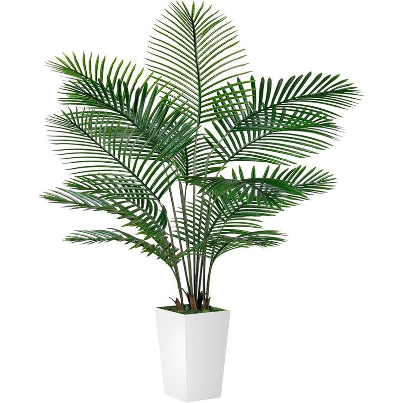 Artificial Palm Tree W/ Planter Lifelike Indoor Decor No Maintenance Required US