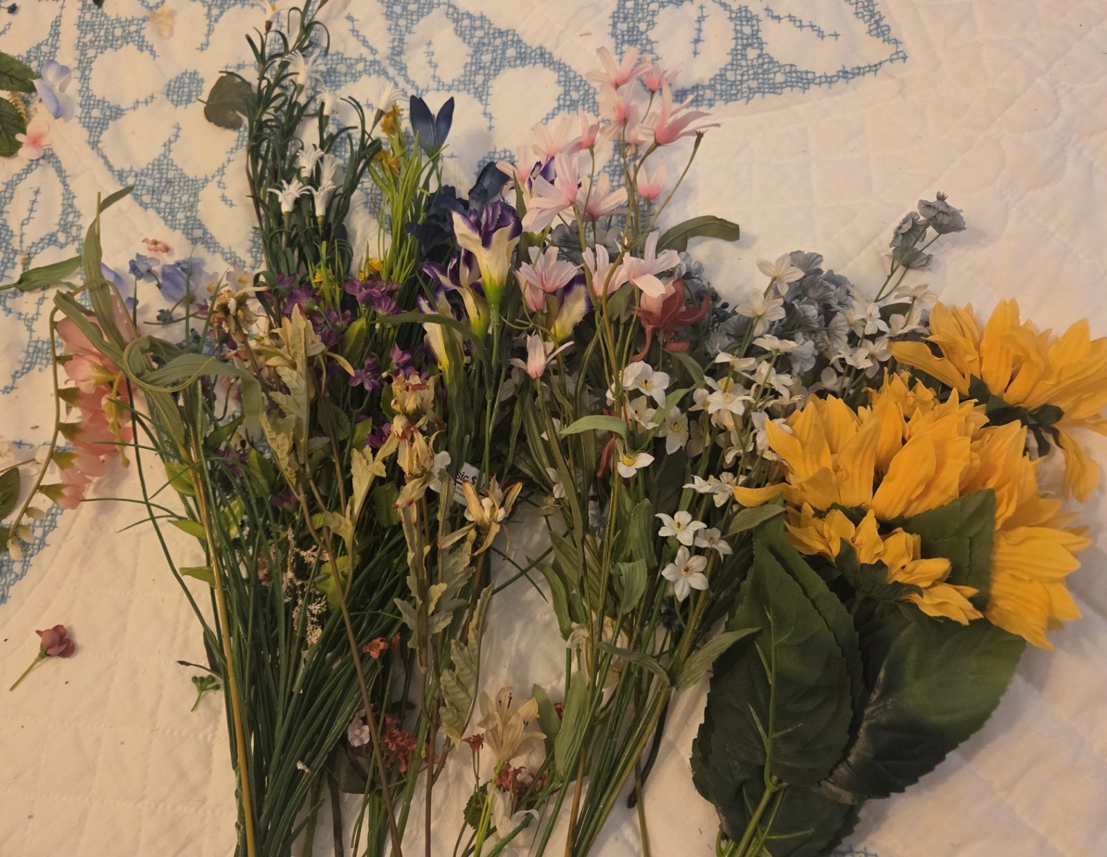 Please See All Pictures. Large Collection Fake Flowers.