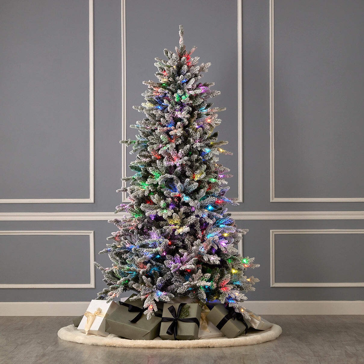 Bluffton Flocked Pine Tree