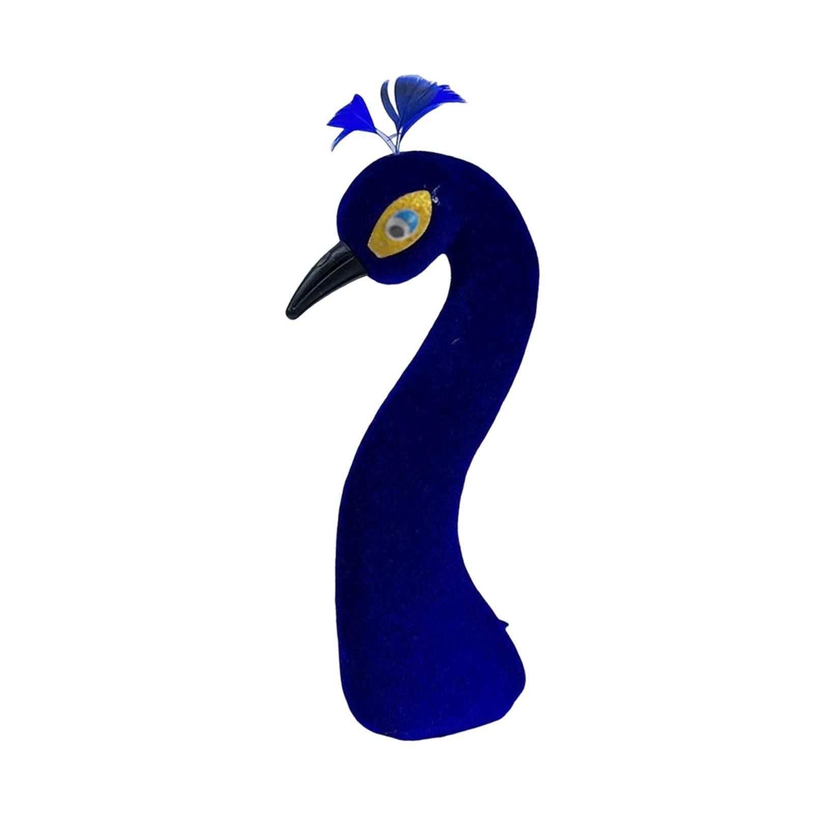 Peacock Mannequin Head Collectible Sculpture Suitable for Home Cabinet Bookshelf