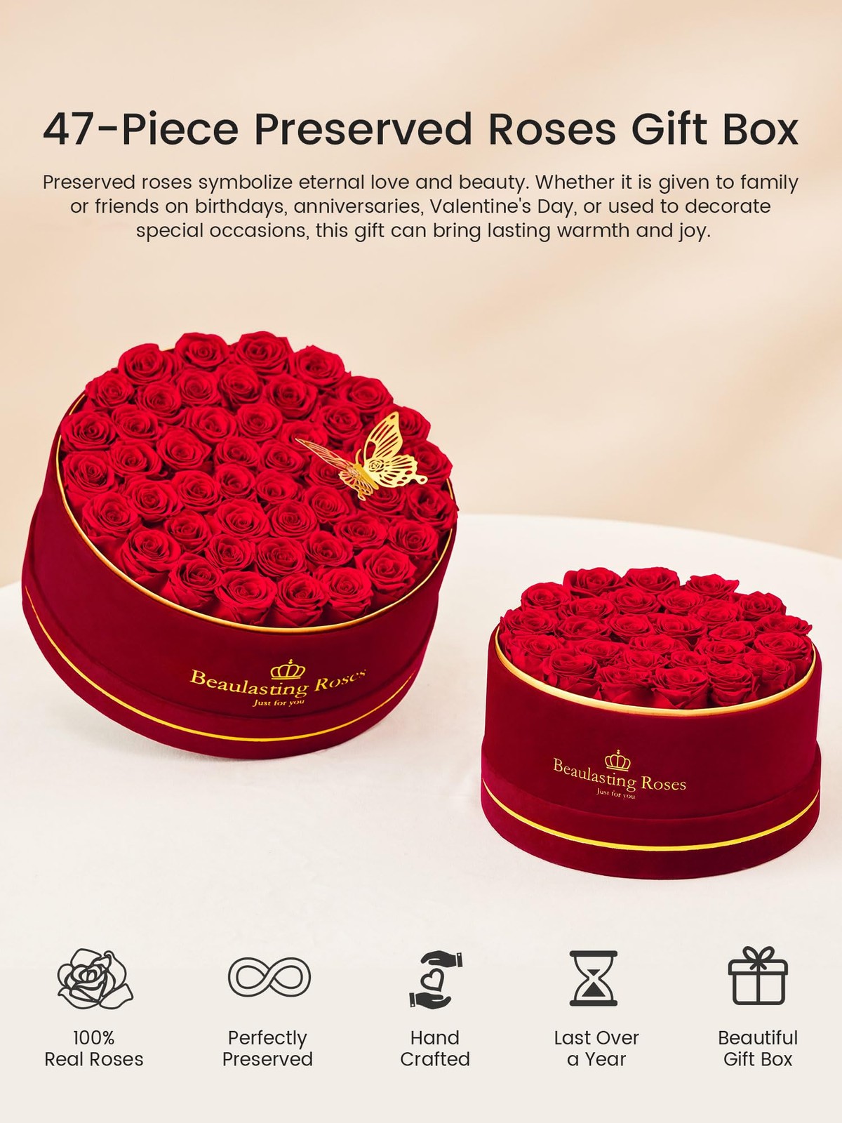 Forever Flowers Roses in a Box Flowers for Delivery Prime Preserved Roses