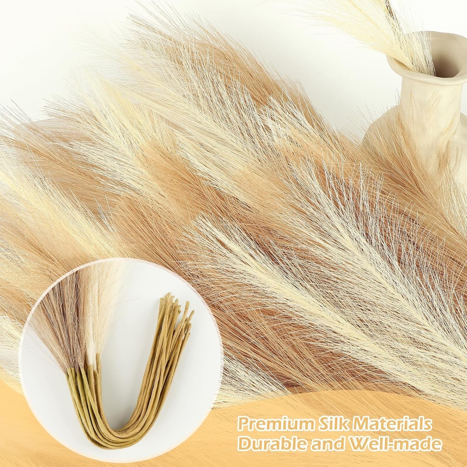 Versatile 30 Pcs Artificial Pampas Grass – 21.7 Inch for Elegant Styling