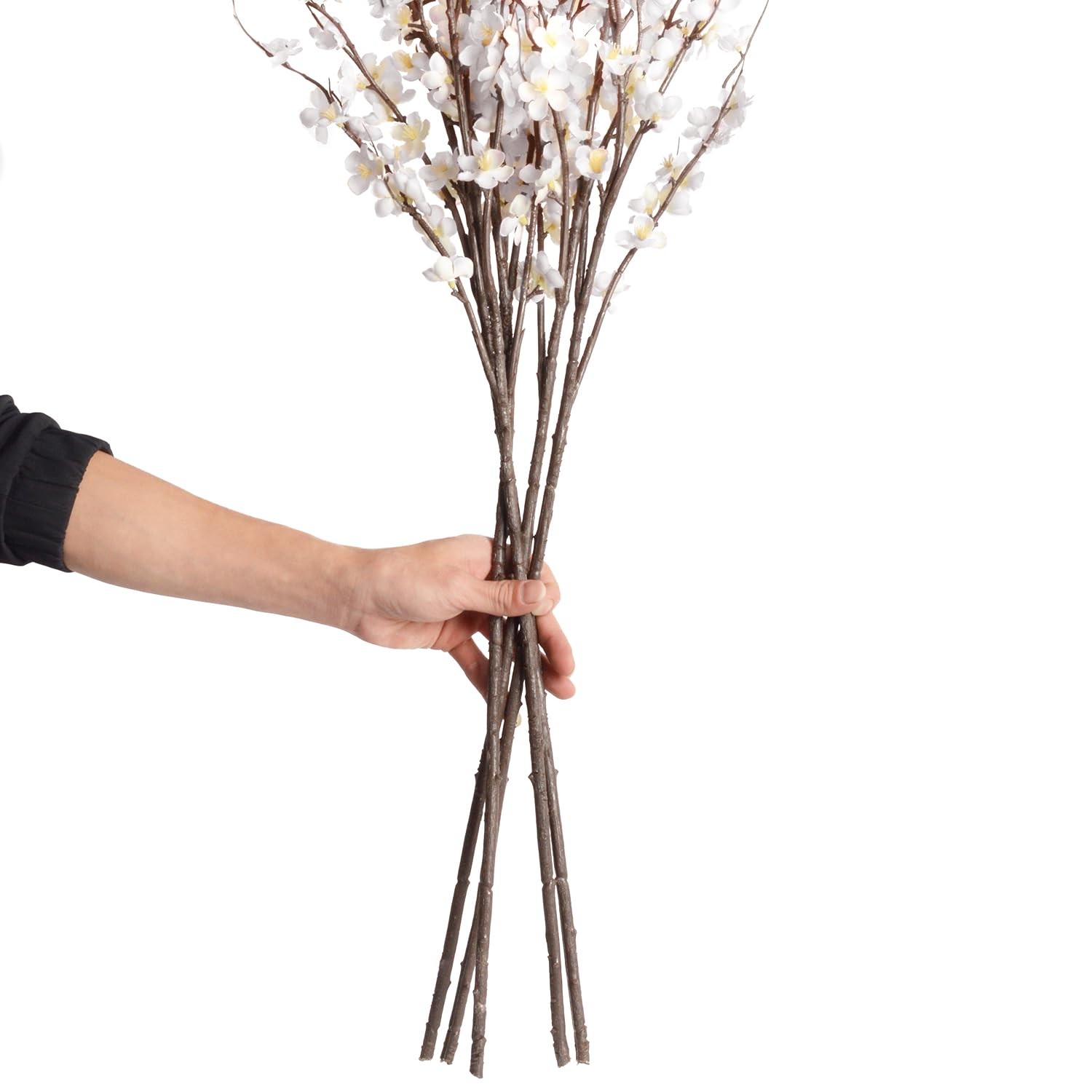 5Pcs Silk Cherry Blossom Branches 39” Artificial Flowers Faux Cherry Blossom…