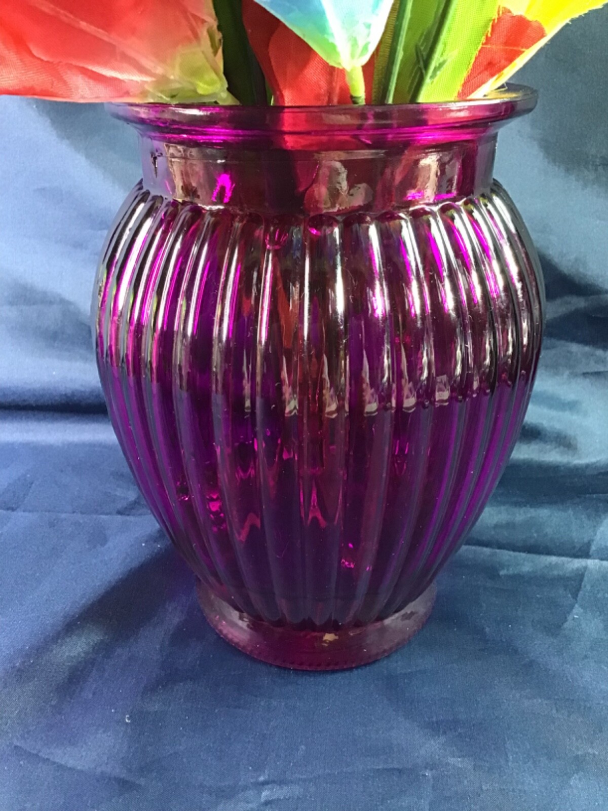 Glorious Multicolor Gladiolus Large Magenta Vase Flower Arrangement