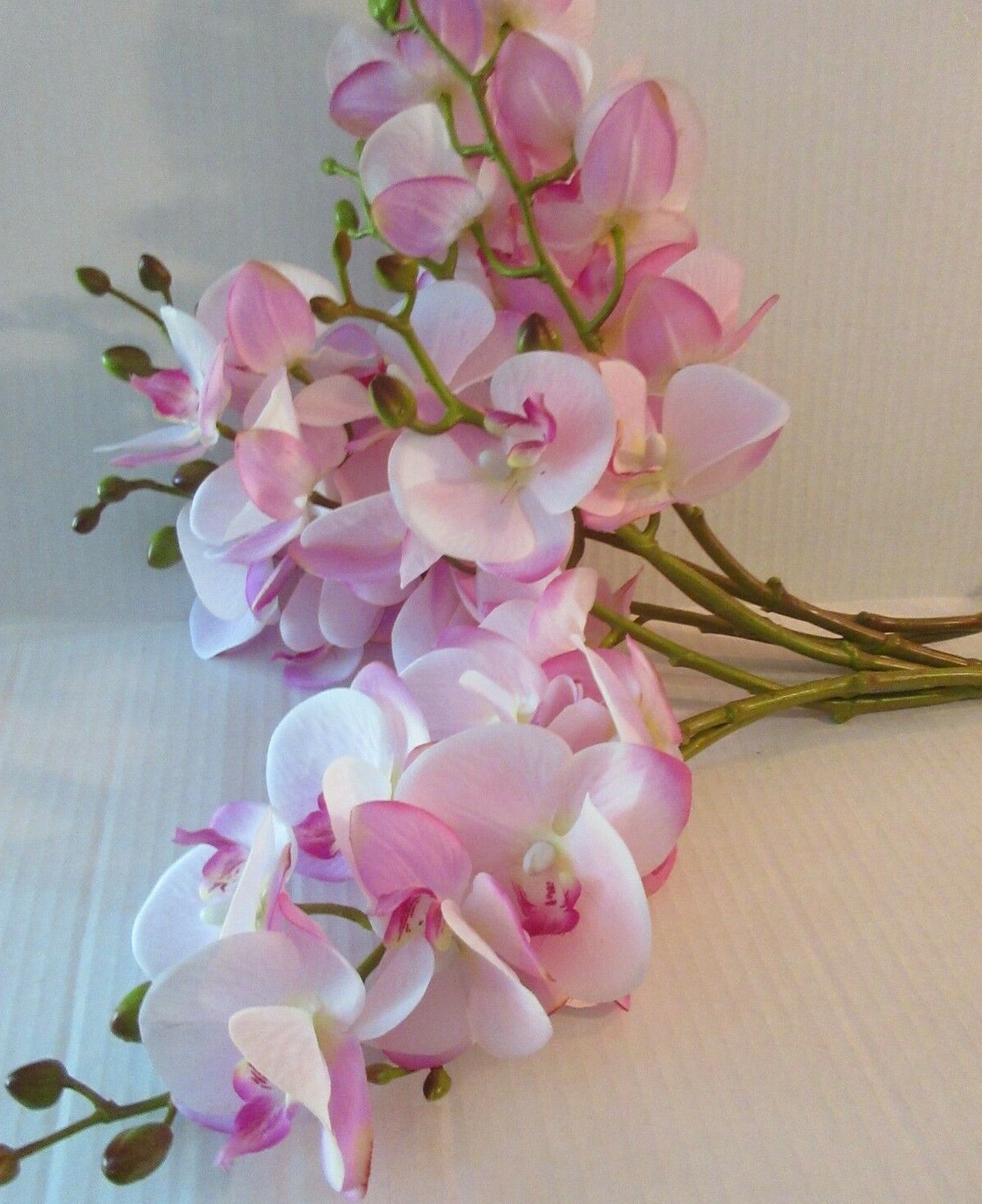 Artificial Butterfly Orchid Floral Flower Double Stem 9 Blooms Home Decor Weddin