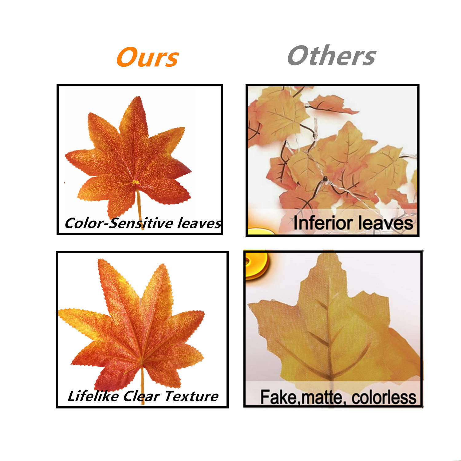 18ft Fall Garland Maple Leaf Foliage Mantle Vine Door Wall Decor Autumn