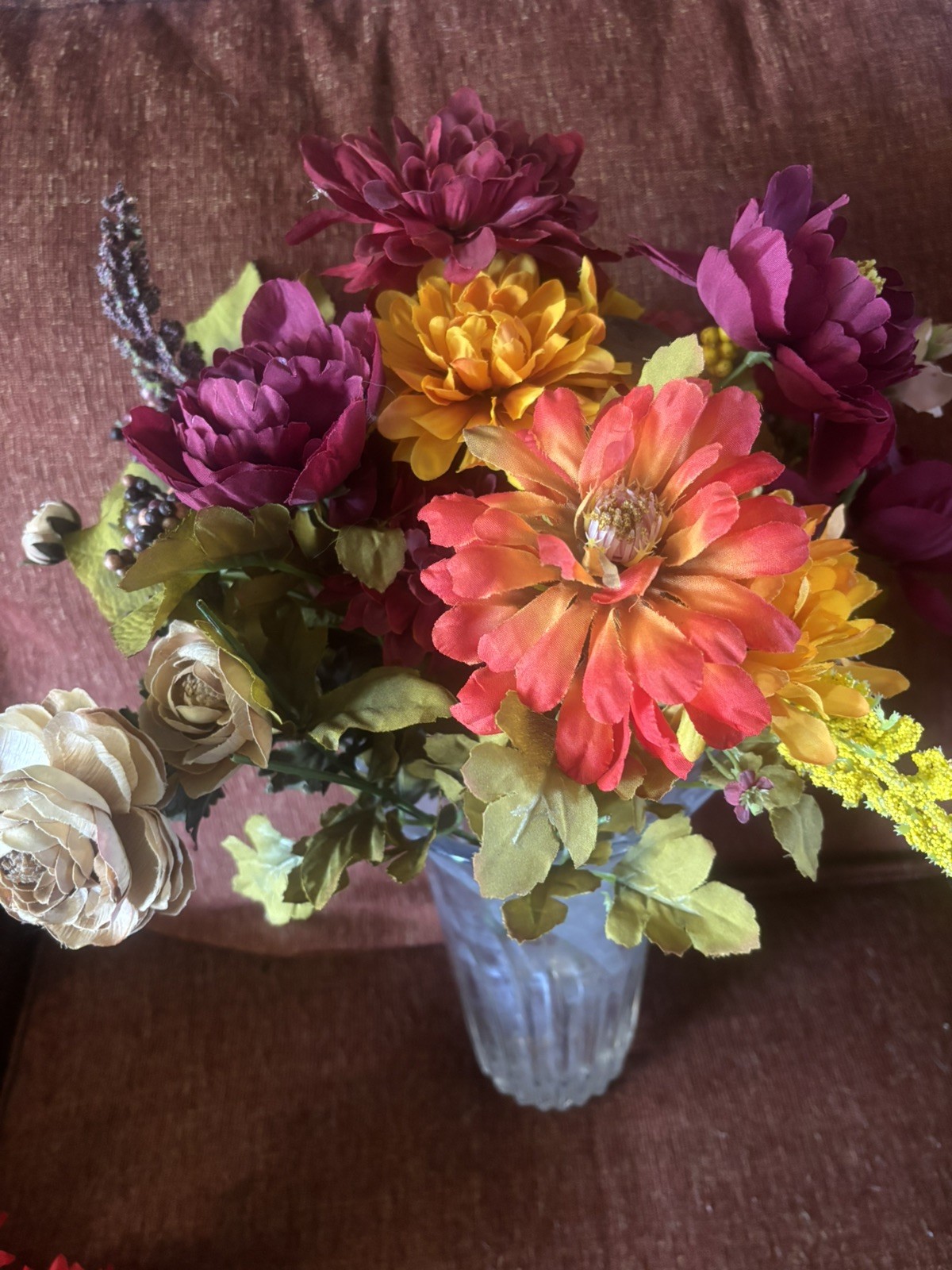 Designer Faux Fall Floral Stem Lot 13 Mixed Autumn Stems Wreath DIY