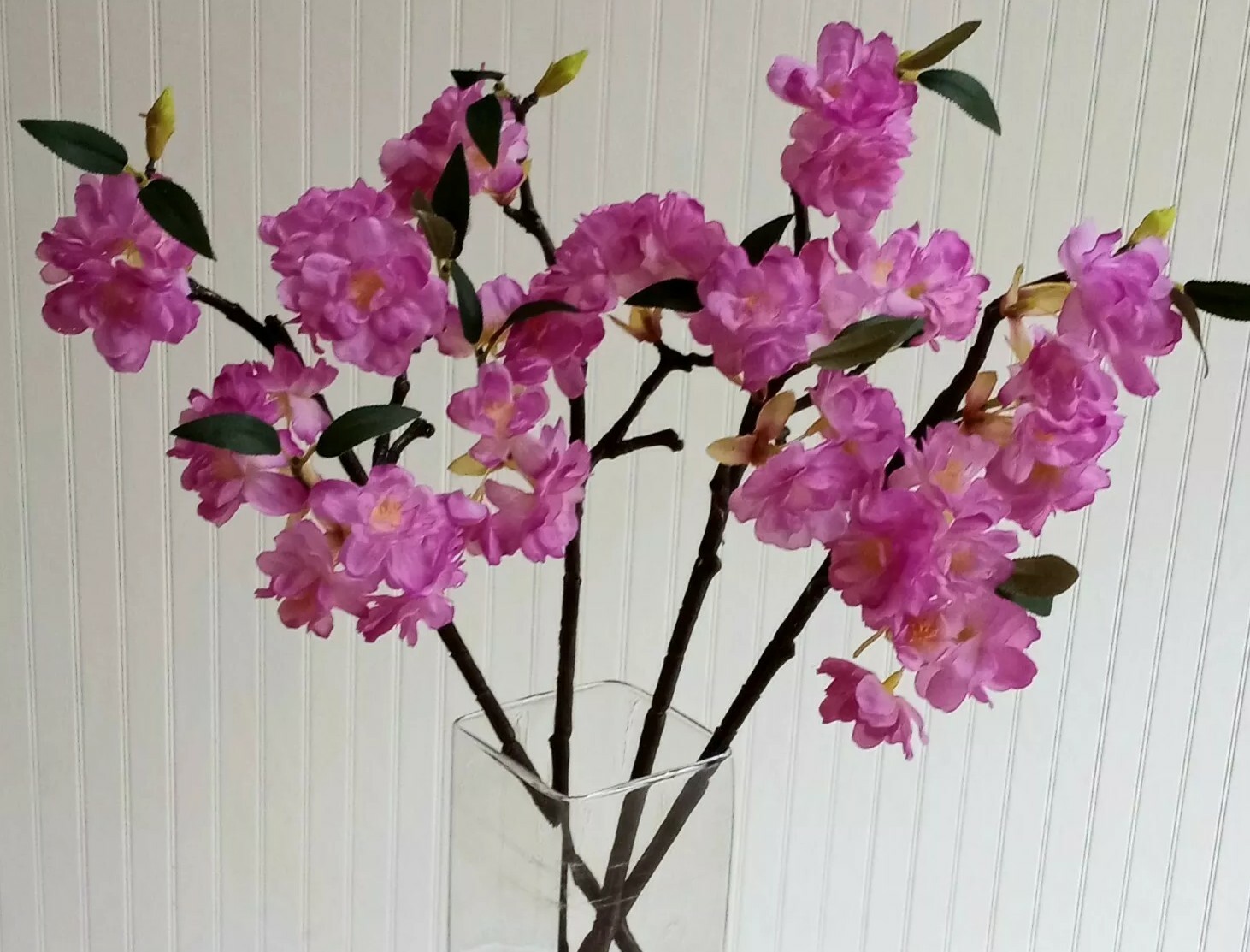 (4 pcs) Natural Lavender Cherry Blossom 16″ Branch Sakura Silk Flower Home Decor