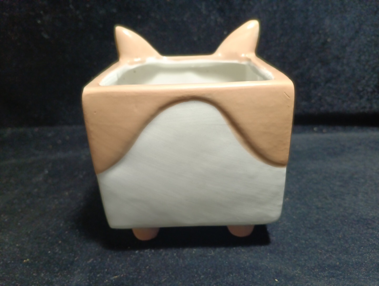 Corgi Decorative Cube Dog Planter Ceramic Flower Pot 4″H 3″W 3.5″L