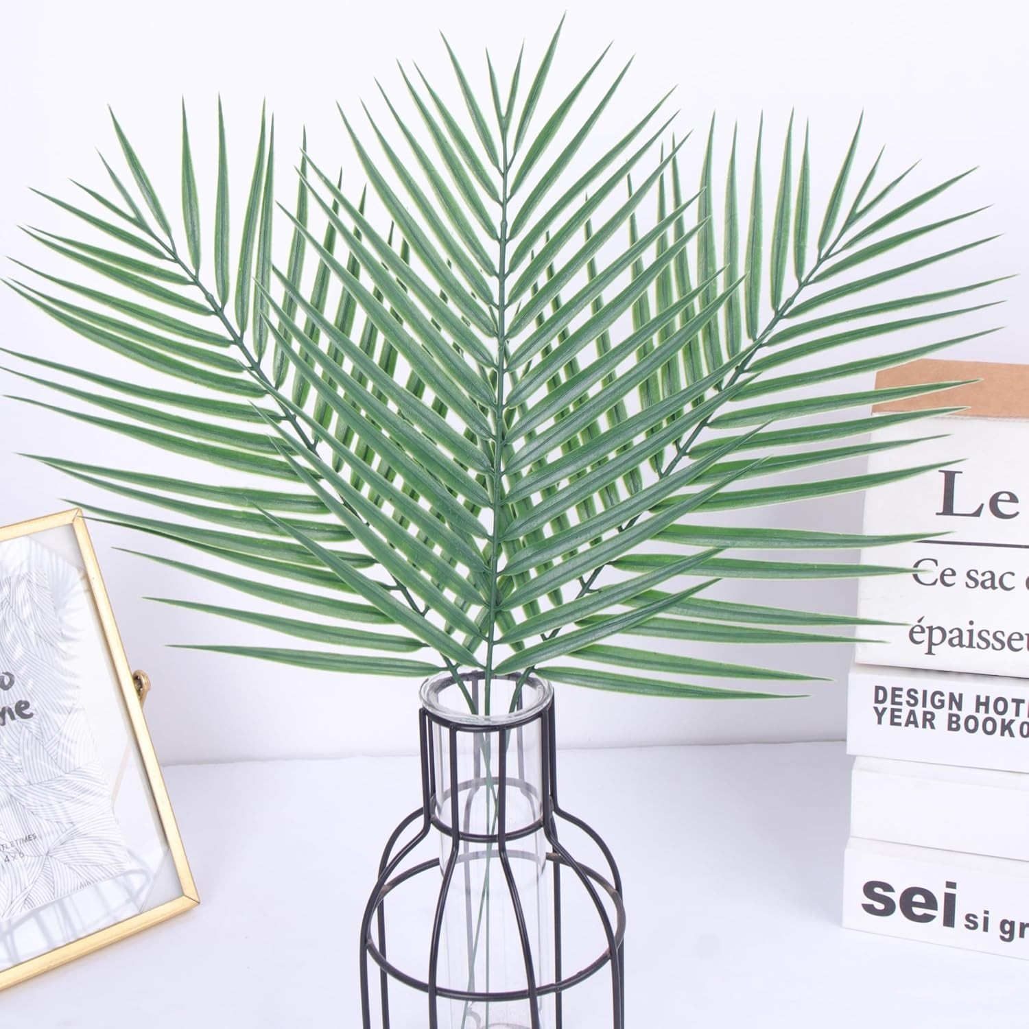 Artificial Palm Leaves Faux Tropical Greenery for Party Wedding Decor 20pcs