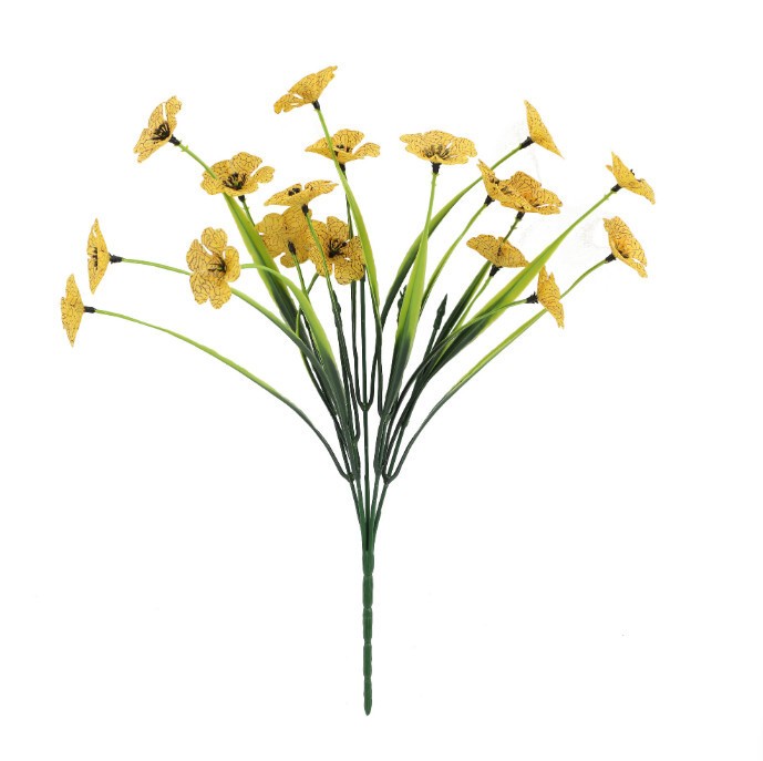 10 Bundles Outdoor Artificial Flowers UV Resistant Plastic Plant Silk Flower new