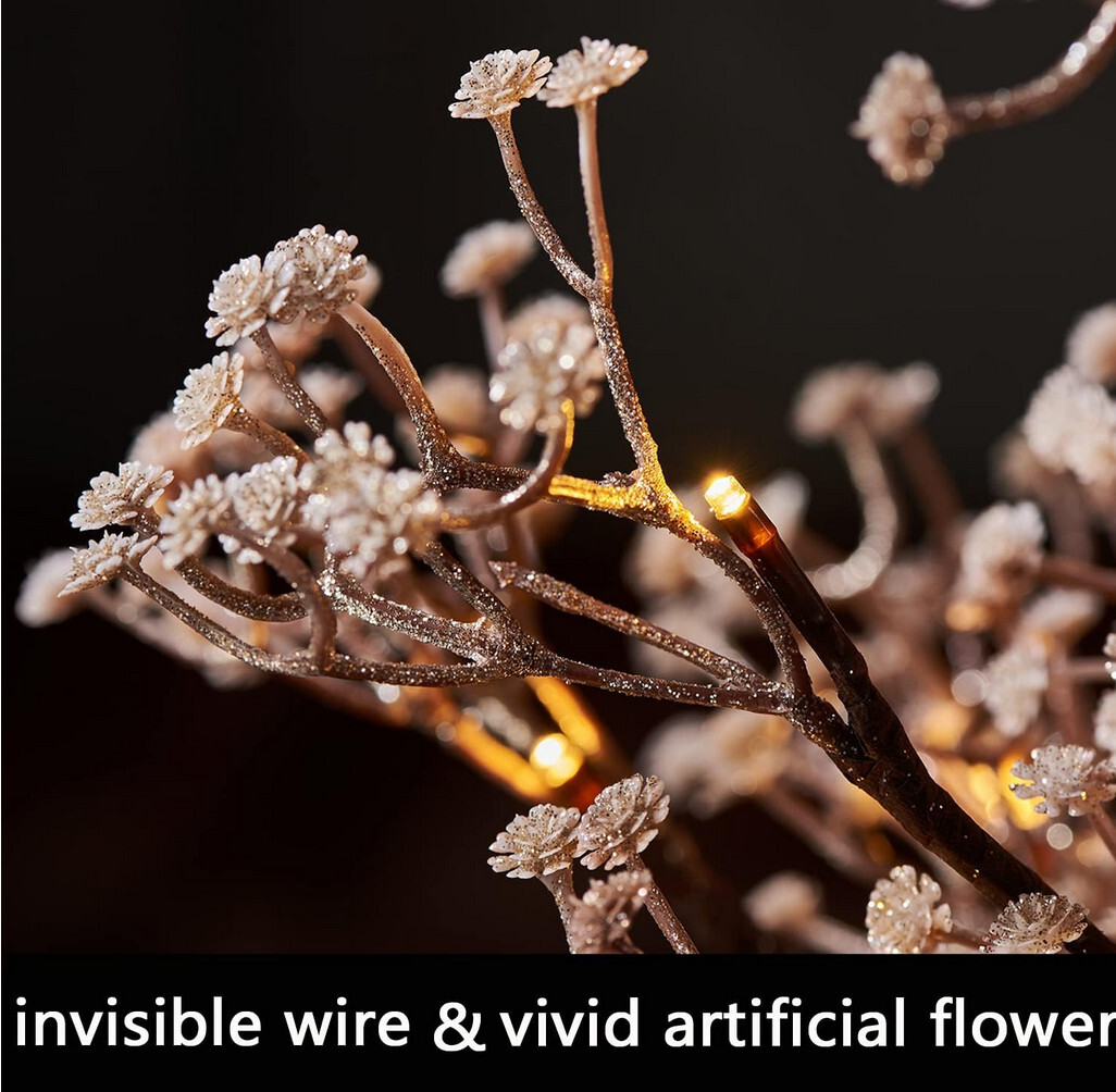 Lighted Flower Trees for Decoration inside with Timer 18In 30 LED USB Battery