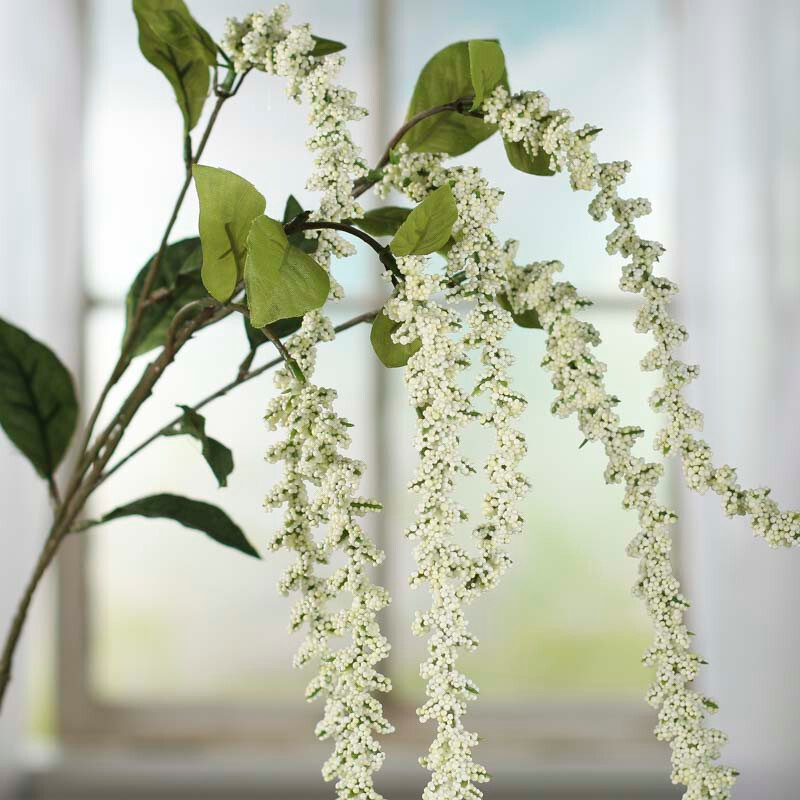 Set of 2 Flowing and Cascading Artificial Cream Amaranthus 25″ Spray Branches