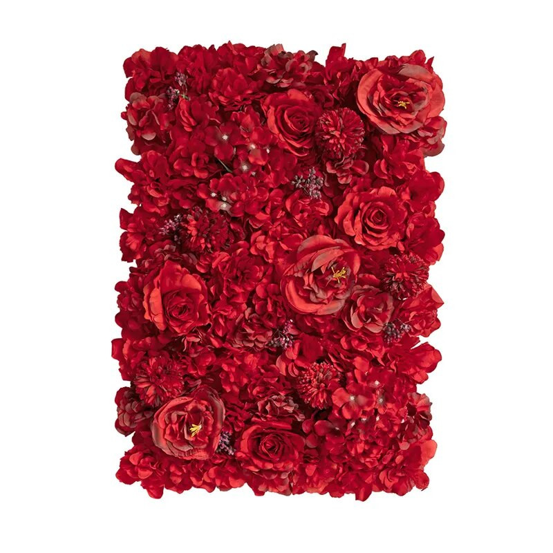 Artificial Rose Flower Wall Panel 40X60 Cm Living Room Decor Floral Backdrop