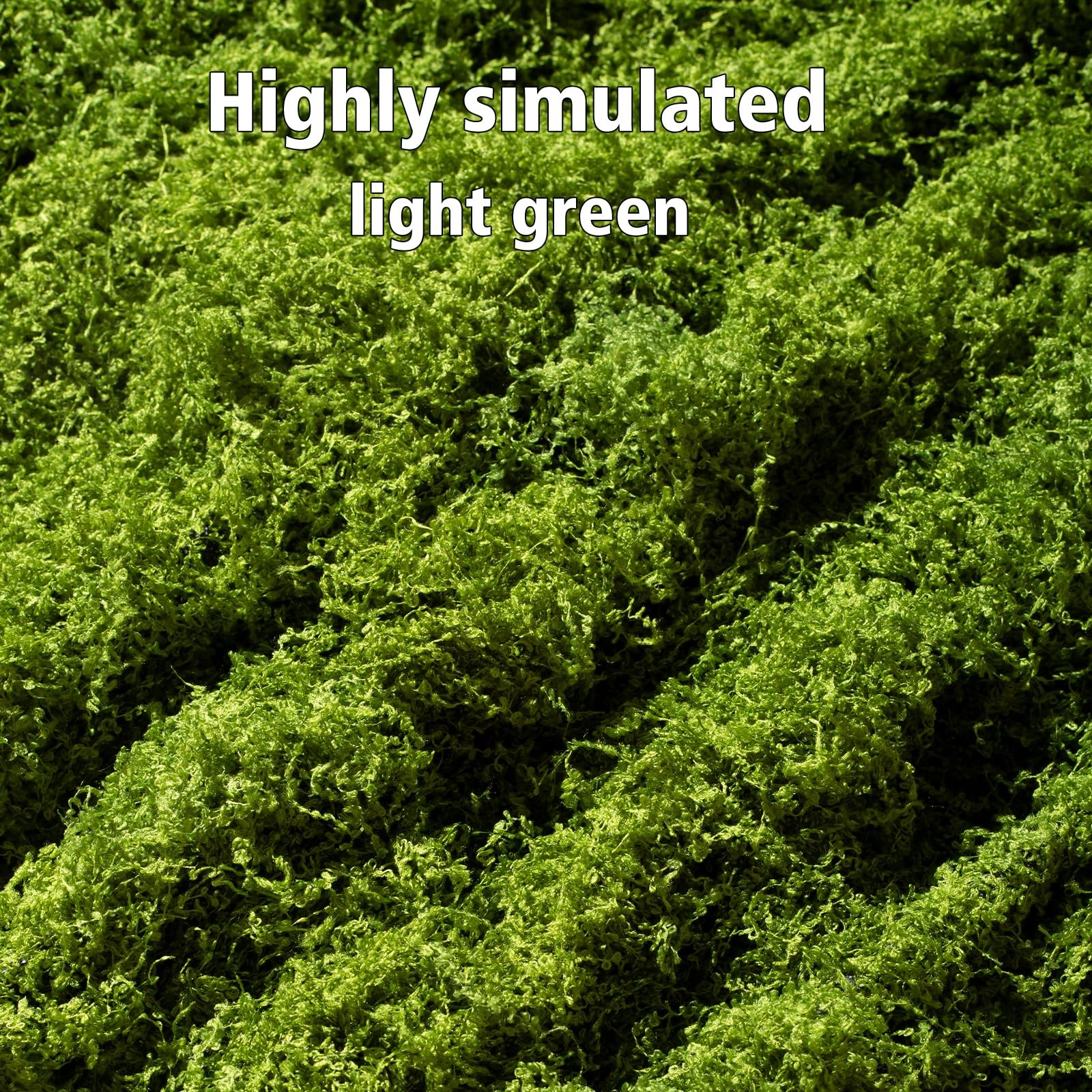 Artificial Moss mat, Green, 39.37 x 39.37 inches (Light Green), Waterproof In…