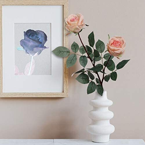 2Pcs Artificial Rose Bud Silk Flowers Wedding Table Decor Vase Display Pink 30?
