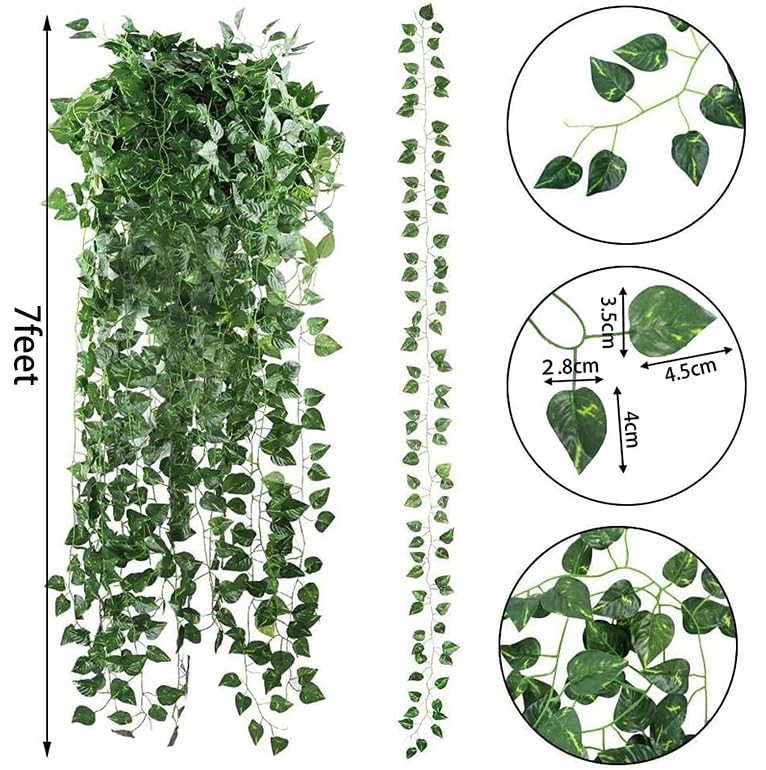CEWOR 24 Pack 168ft Artificial Ivy Greenery Garland Fake Vines Hanging Plants…