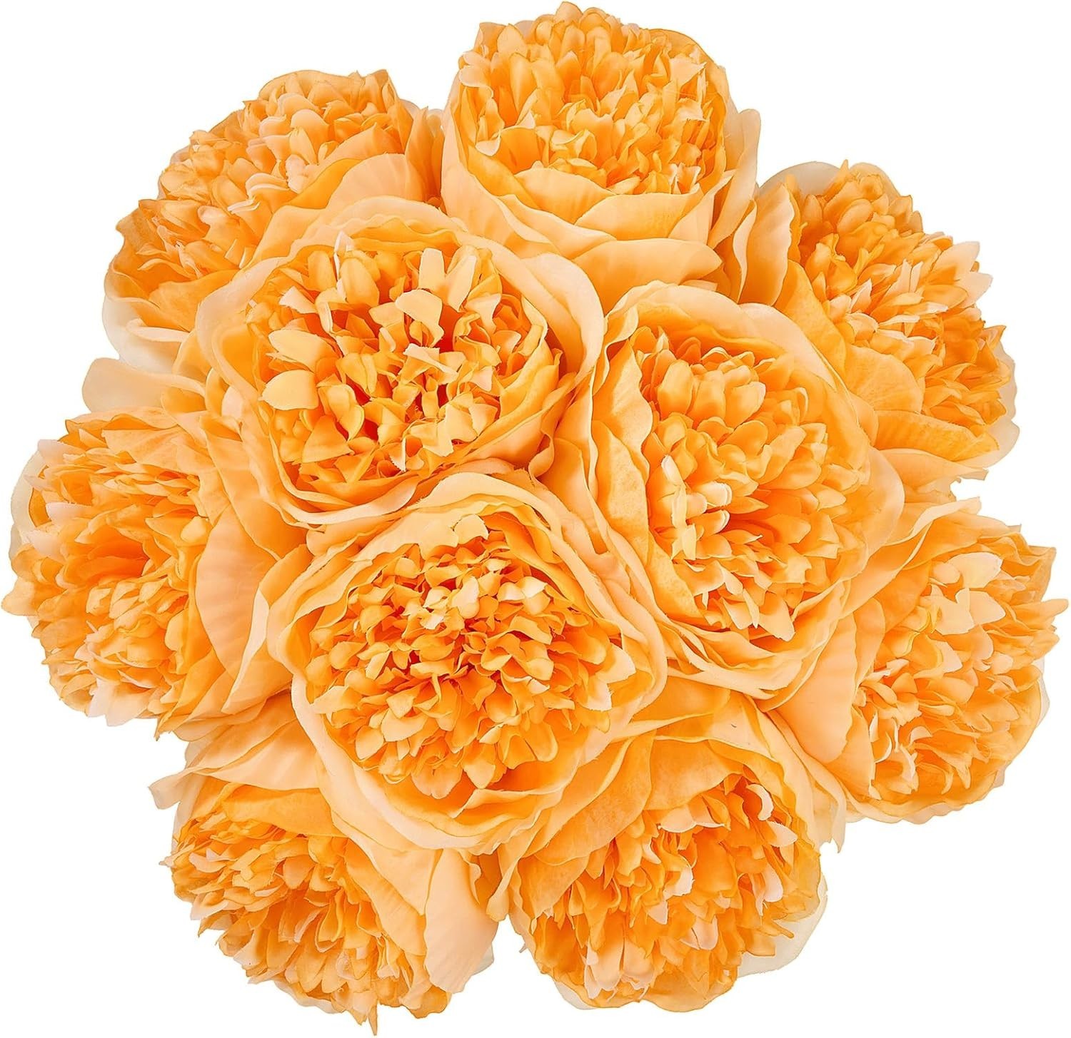 Stunning 10pcs Orange Artificial Peonies – Perfect for Seasonal Decor & Events