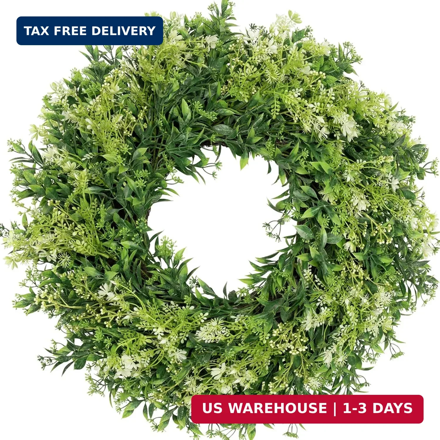 28 Inch Large Eucalyptus Wreaths for Front Door Artificial Green Leaves Greenery
