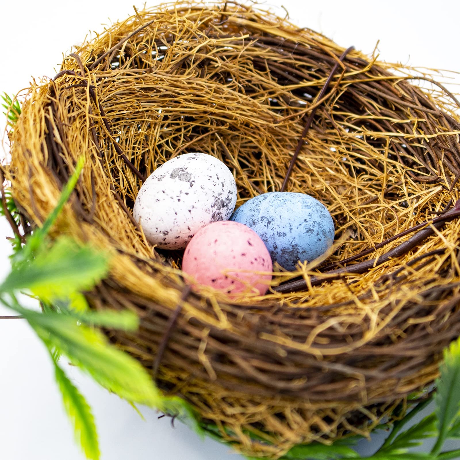 -Easter Artificial Nest Natural Bird Nest Kit Includes Artificial Twig Nest, …