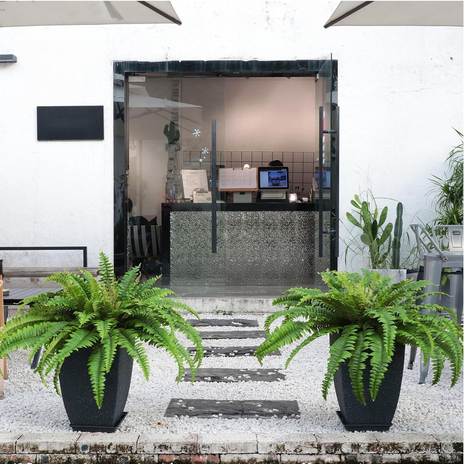 Green 57 Fronds Outdoor Indoor Silk Plant