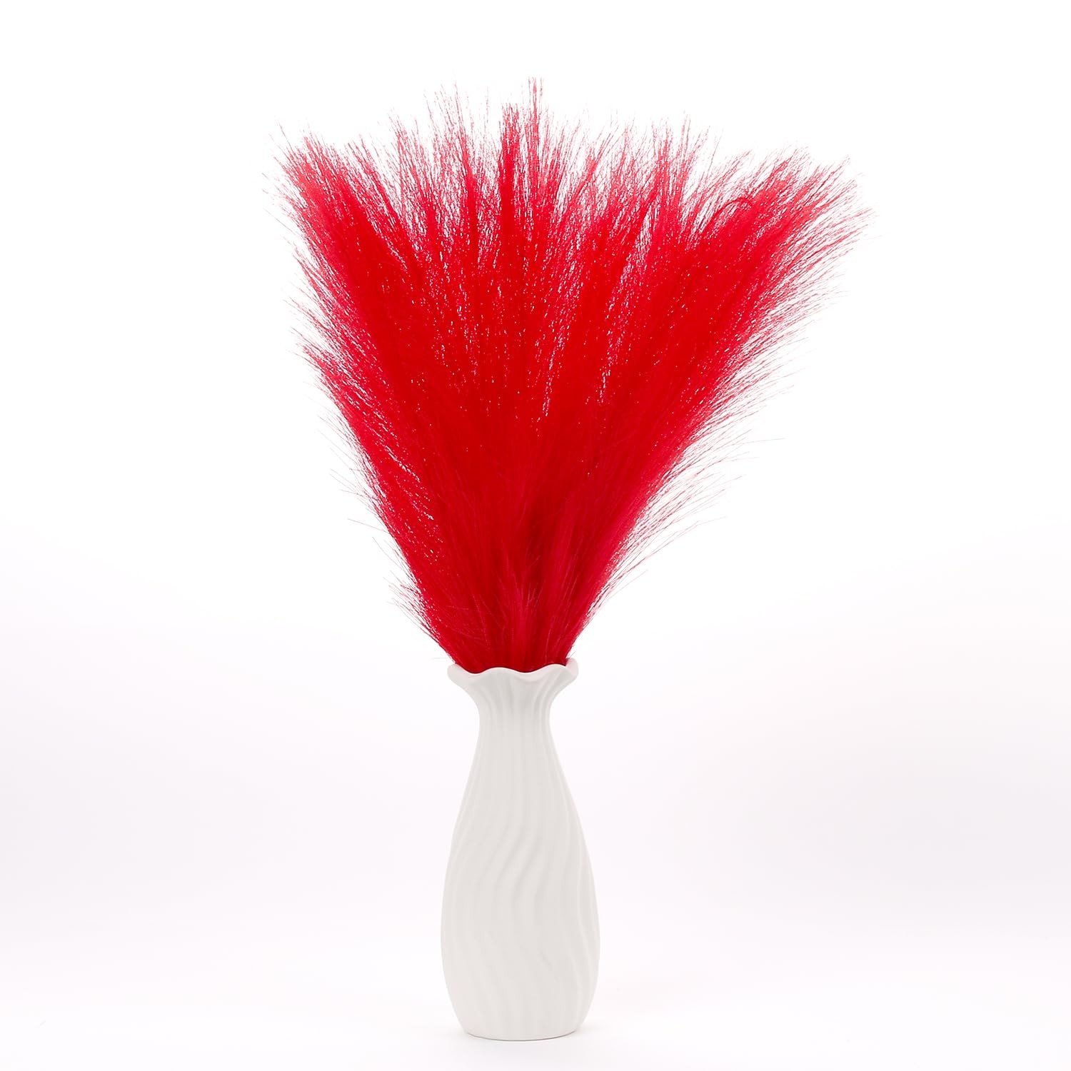 21.7 Inch Red Artificial Faux Pampas Reed Grass Vase Filler Decor 20 PCS